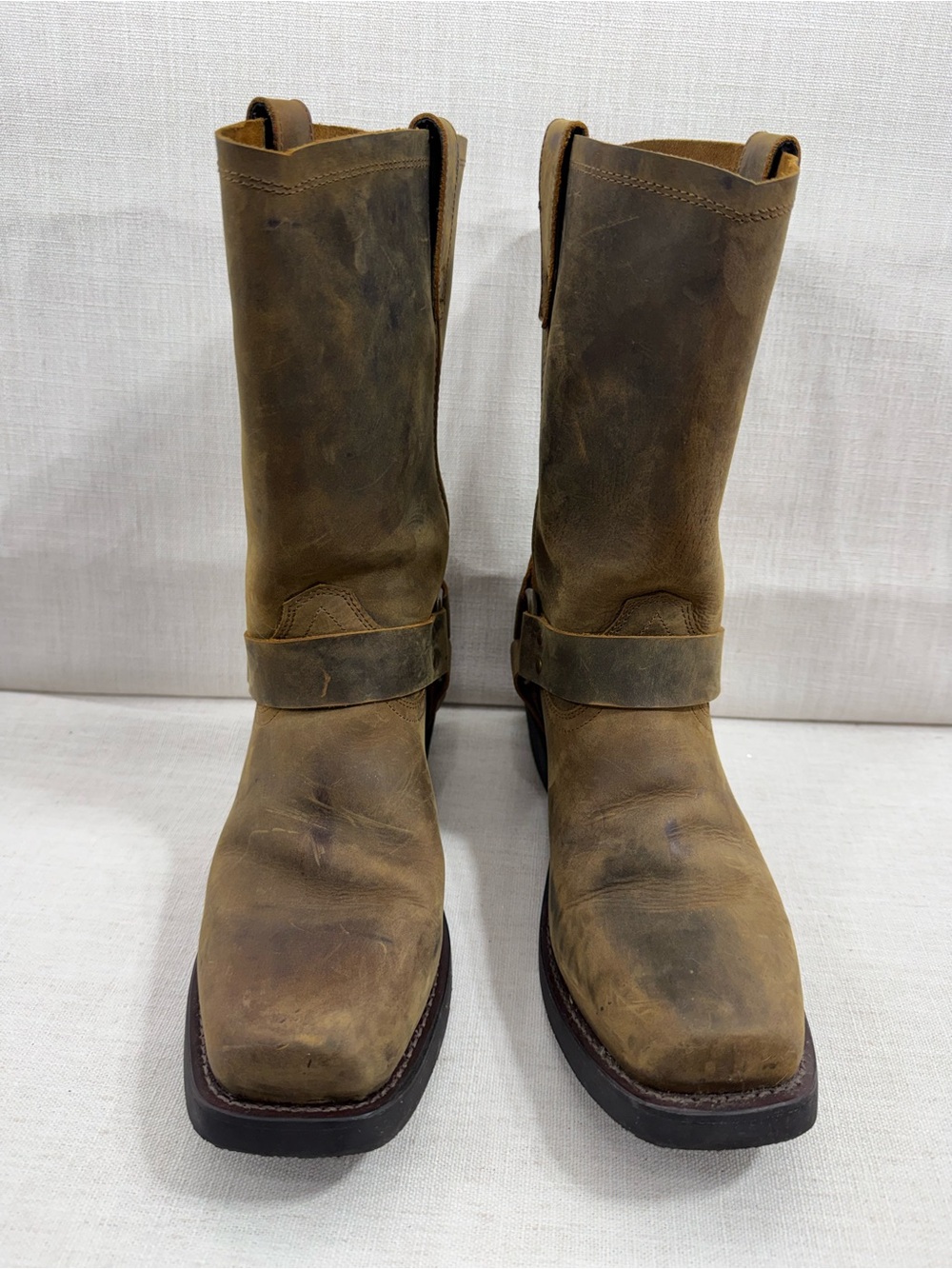 dingo Brown Leather Western Harness Boots